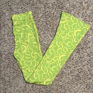 Zara size XS lime green and yellow bootcut pants